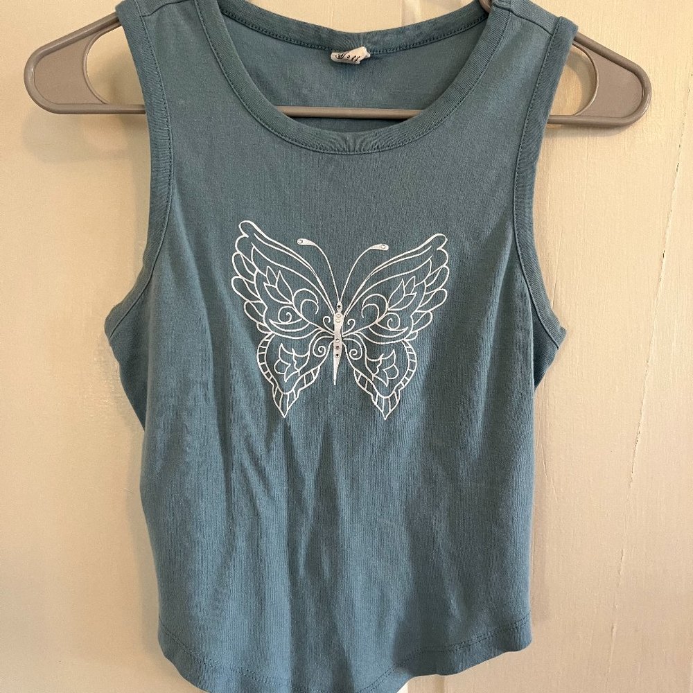 Urban Outfitters Butterfly Tie-back Tank Top